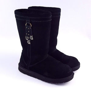 UGG Black Suede Larynn Charm (Girl 4 - Women 6)